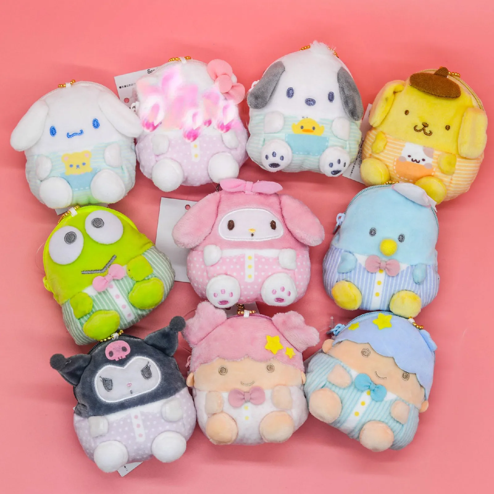 Anime Sanrio Cartoon Soft Plush Dolls With Pendant
