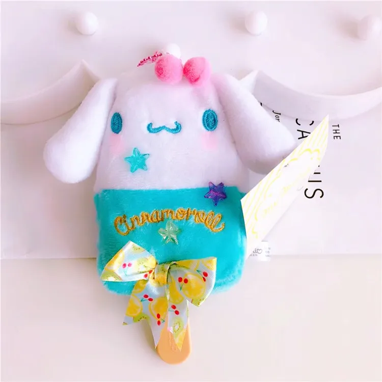 My Melody And Pudding Cinnamoroll Dog Cartoon Ice Cream Style Soft Plush Stuffed Toy