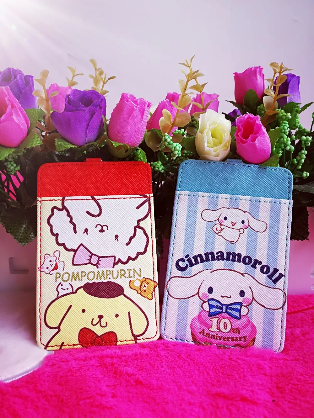 Cinnamoroll Pom Purin Anime Cartoon Plush Card Holder