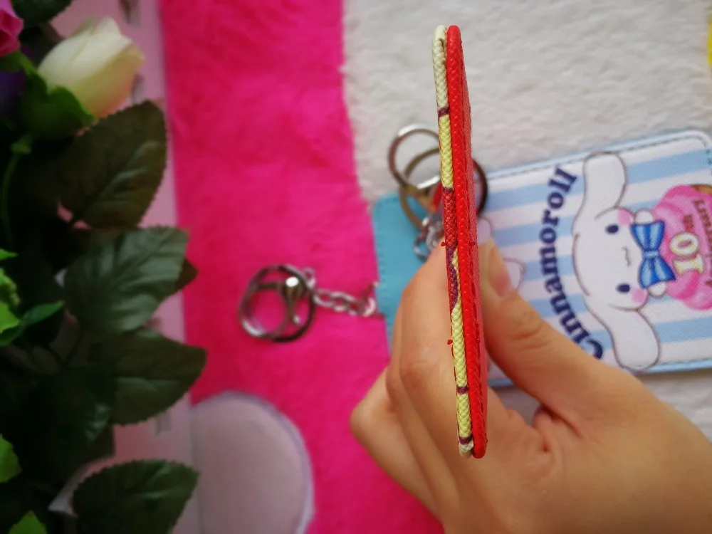 Cinnamoroll Pom Purin Anime Cartoon Plush Card Holder