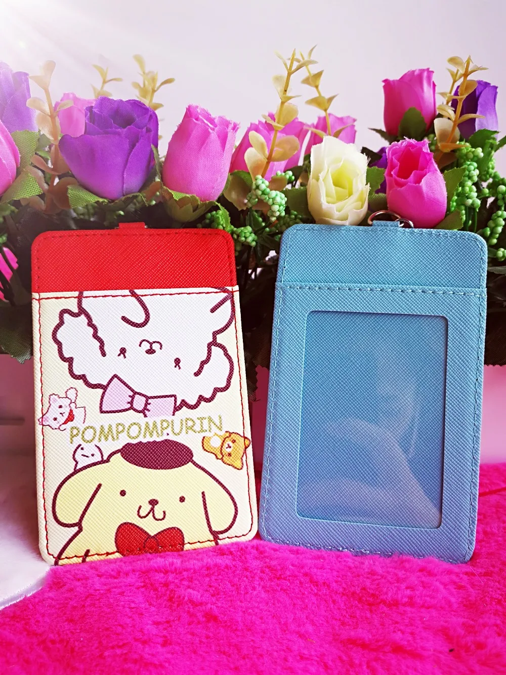 Cinnamoroll Pom Purin Anime Cartoon Plush Card Holder