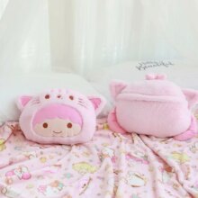 Melody Twins Star Soft Plush Cushion + Coral Velvet Blanket Melody Twins Star Soft Plush Cushion + Coral Velvet Blanket