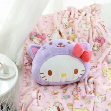 Melody Twins Star Soft Plush Cushion + Coral Velvet Blanket Melody Twins Star Soft Plush Cushion + Coral Velvet Blanket