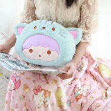 Melody Twins Star Soft Plush Cushion + Coral Velvet Blanket Melody Twins Star Soft Plush Cushion + Coral Velvet Blanket
