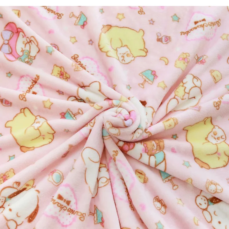 Melody Twins Star Soft Plush Cushion + Coral Velvet Blanket