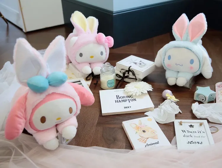 Cartoon Melody Cinnamoroll Dog Rabbit Soft Plush Doll