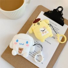 Cartoon Cinnamoroll Pompom Purin Silicone Case For Apple Airpods Cartoon Cinnamoroll Pompom Purin Silicone Case For Apple Airpods