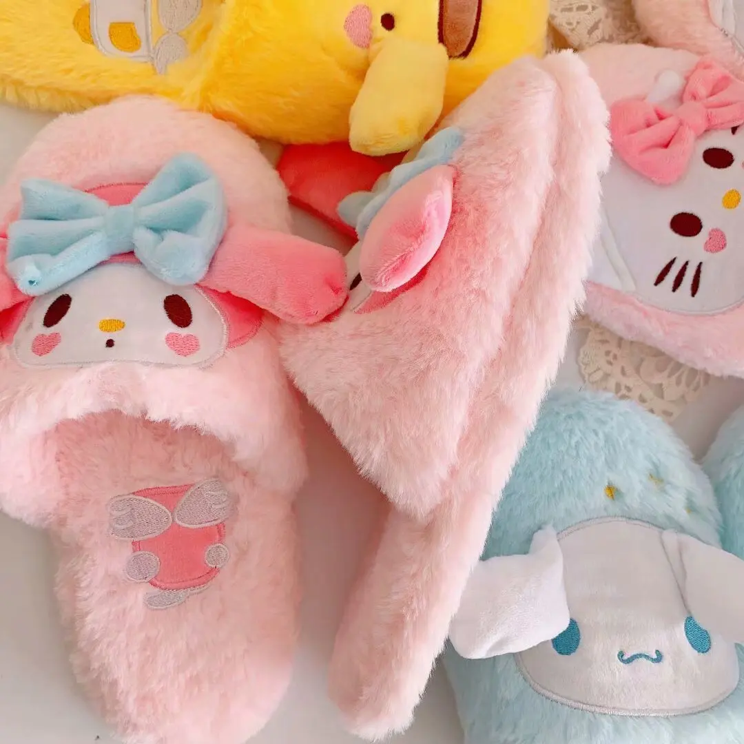 Cartoon Cinnamoroll Melody Pompom Indoor Slipper Cartoon Cinnamoroll Melody Pompom Indoor Slipper