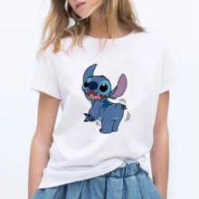 Stitch Cartoon Style Casual T-Shirt Stitch Cartoon Style Casual T-Shirt