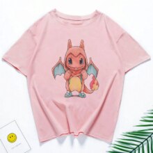 Pikachu Cartoon Print Short Sleeve Casual T-Shirt Pikachu Cartoon Print Short Sleeve Casual T-Shirt
