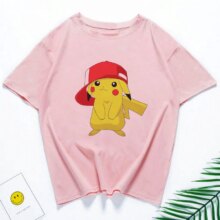 Pikachu Cartoon Print Short Sleeve Casual T-Shirt Pikachu Cartoon Print Short Sleeve Casual T-Shirt