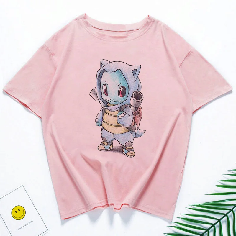 Pikachu Cartoon Print Short Sleeve Casual T-Shirt