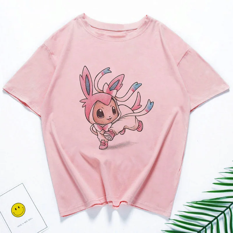 Pikachu Cartoon Print Short Sleeve Casual T-Shirt
