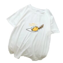 Gudetama Cartoon Print Short Sleeve Casual T-Shirt Gudetama Cartoon Print Short Sleeve Casual T-Shirt