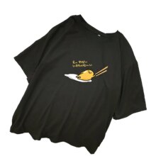 Gudetama Cartoon Print Short Sleeve Casual T-Shirt Gudetama Cartoon Print Short Sleeve Casual T-Shirt