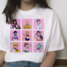 Sailor Moon Cartoon Print Harajuku Style Short Sleeve T-Shirt Sailor Moon Cartoon Print Harajuku Style Short Sleeve T-Shirt