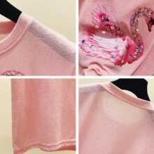 Swan Cartoon Design Short Sleeve Casual T-Shirt Swan Cartoon Design Short Sleeve Casual T-Shirt