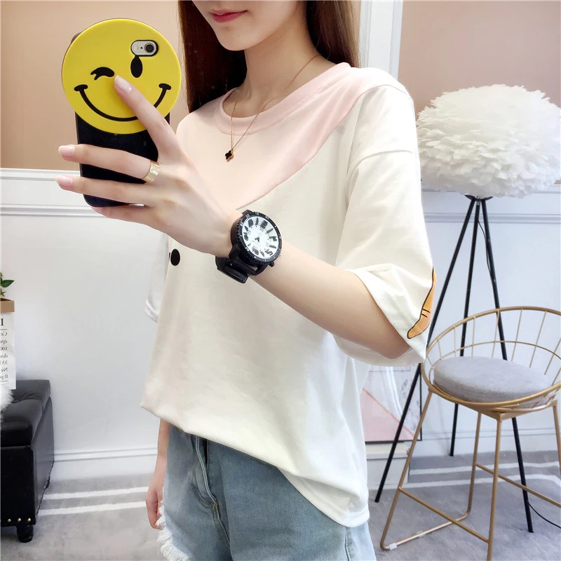 Harajuku Carrot & Rabbit Print T-Shirt