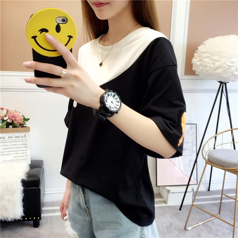 Harajuku Carrot & Rabbit Print T-Shirt