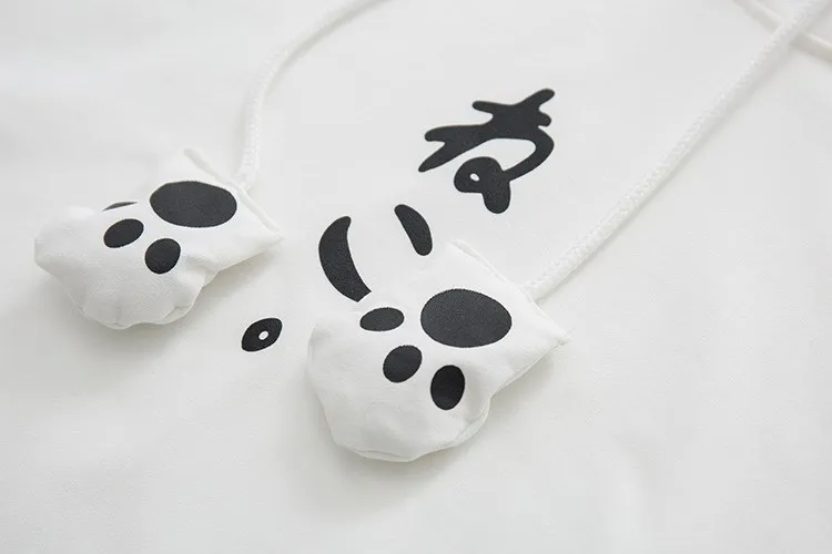 Cat Paw Print Hooded Short Sleeve Cotton T-Shirts