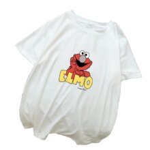 Cartoon Harajuku Sesame Street Elmo Print T-Shirt Cartoon Harajuku Sesame Street Elmo Print T-Shirt