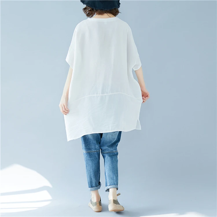 Girl Cartoon Print Harajuku Style Casual Loose T-Shirt