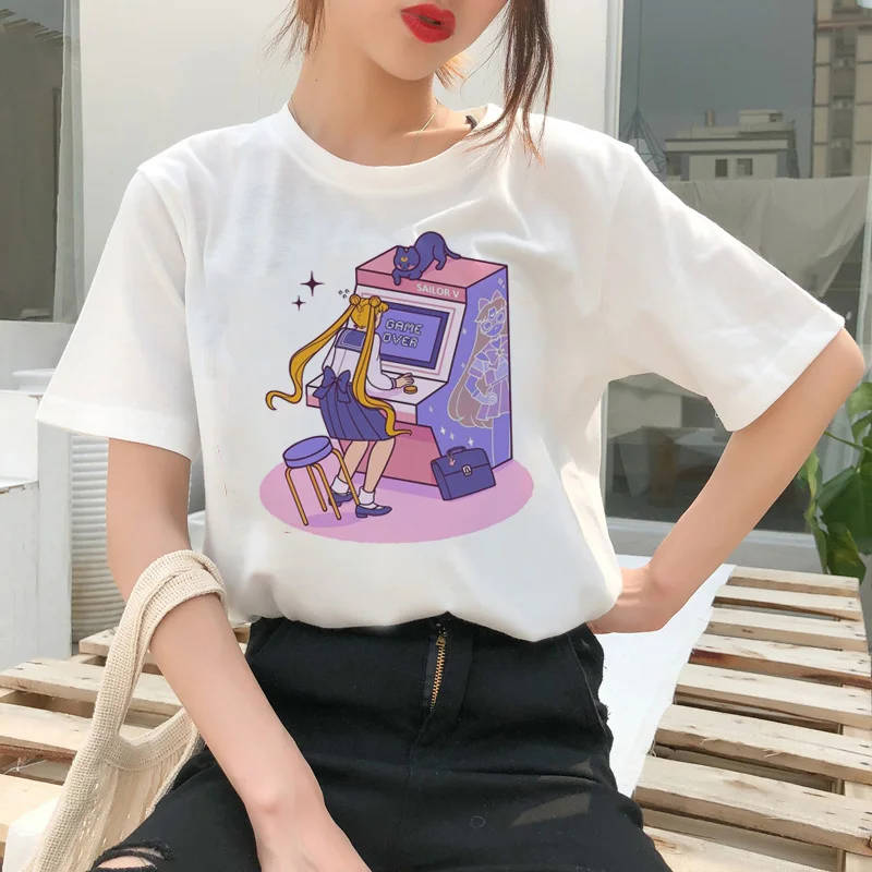 Sailor Moon Cartoon Style Short Sleeve T-Shirt