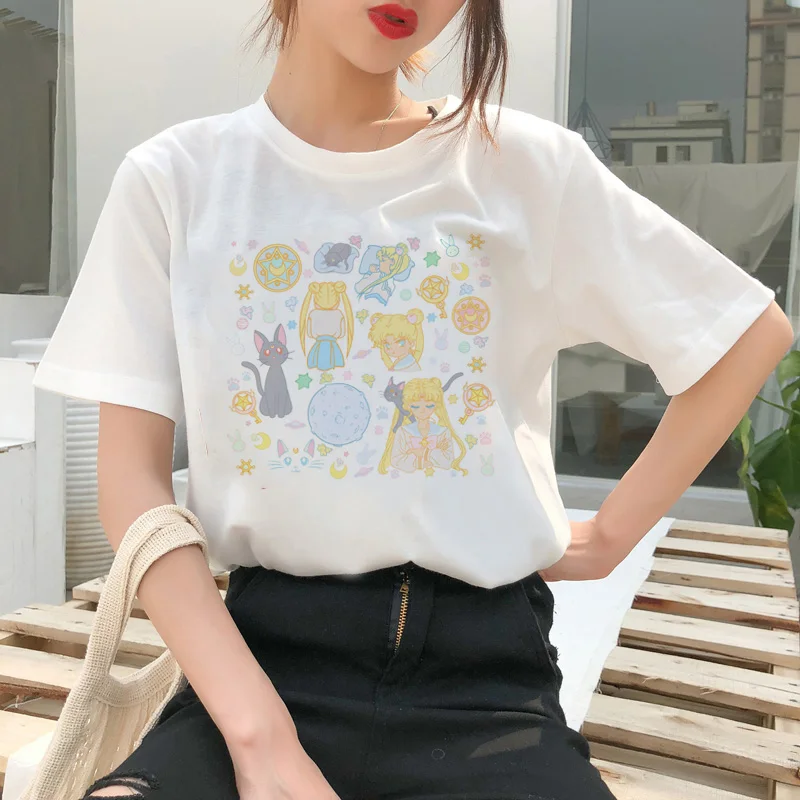 Sailor Moon Cartoon Style Short Sleeve T-Shirt