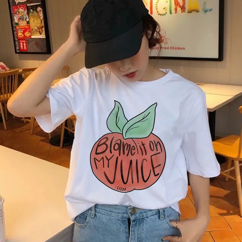 Peach Juice Design Short Sleeve Casual T-Shirt
