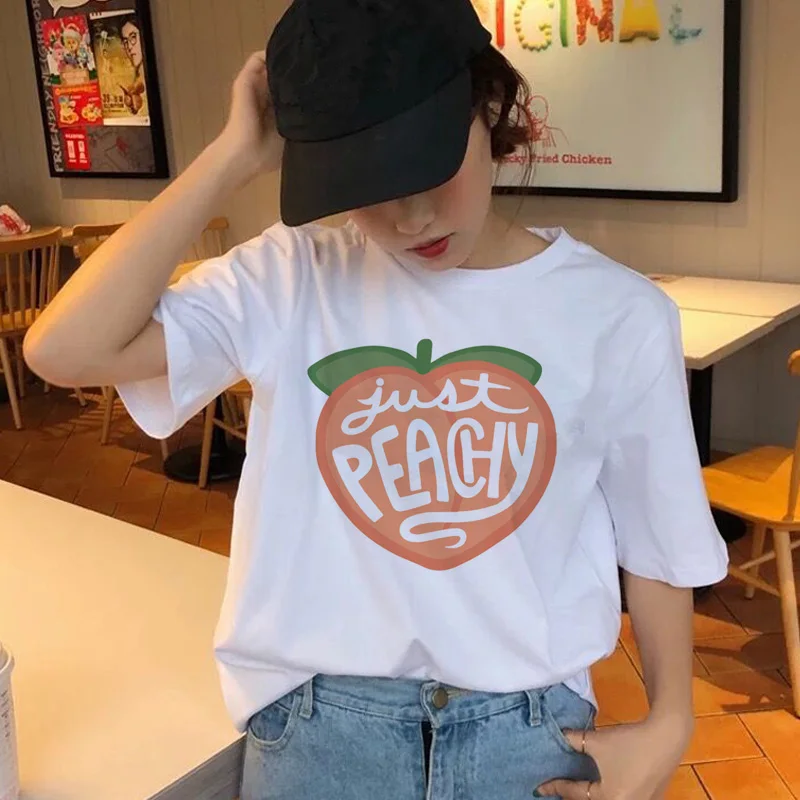 Peach Juice Design Short Sleeve Casual T-Shirt