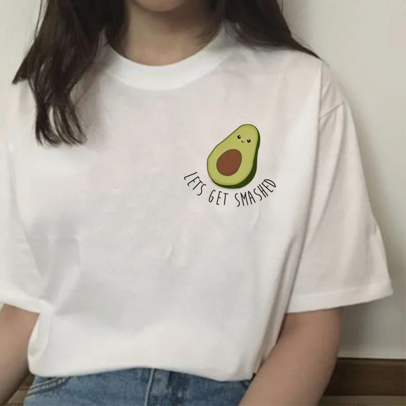 Harajuku Style Avocado Printed  T-Shirt