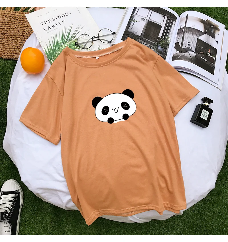 Harajuku  Kawaii Cartoon Panda Printed T-Shirt
