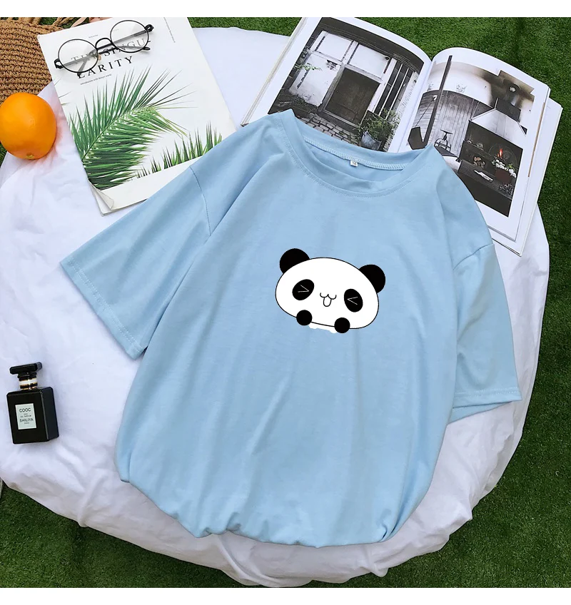 Harajuku  Kawaii Cartoon Panda Printed T-Shirt