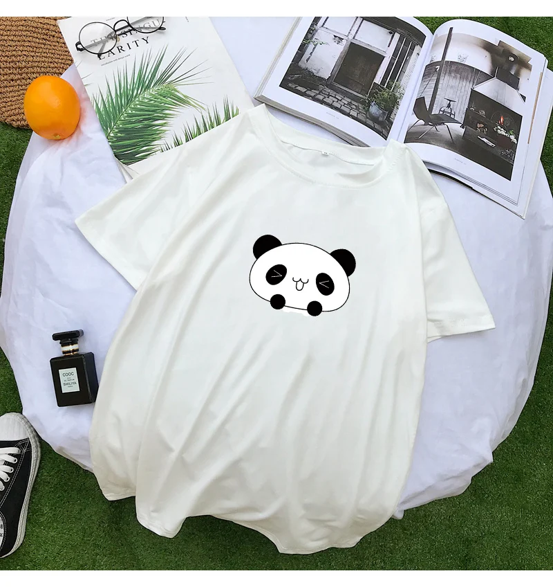 Harajuku  Kawaii Cartoon Panda Printed T-Shirt