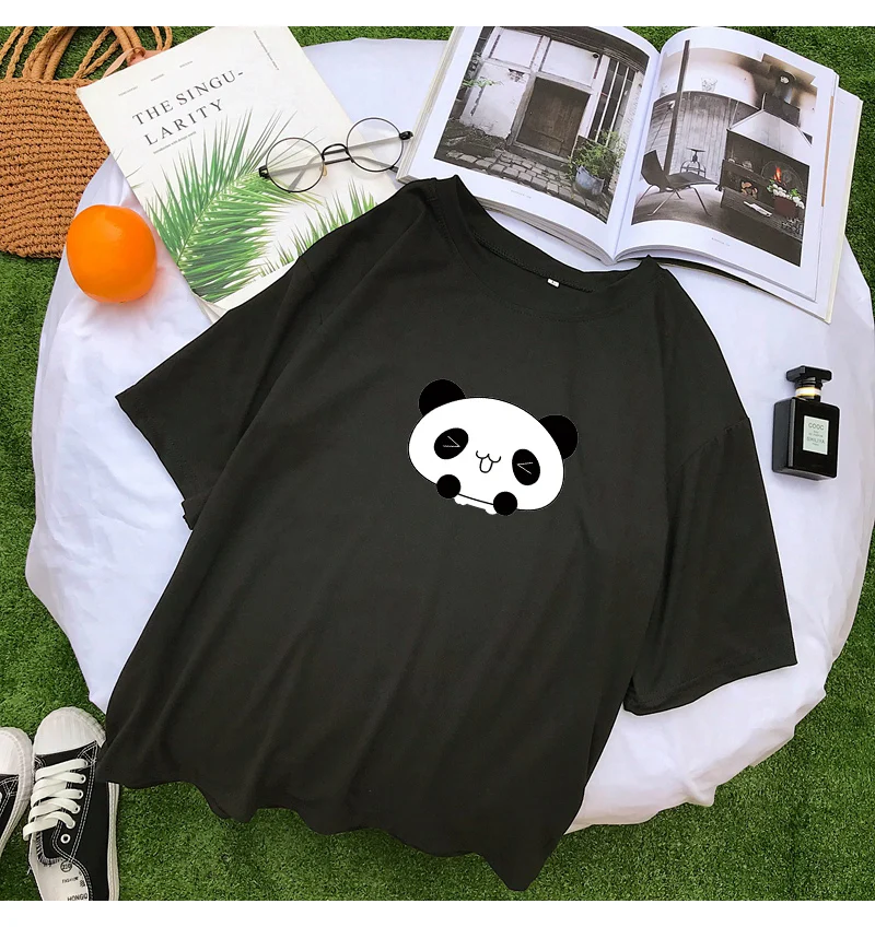 Harajuku  Kawaii Cartoon Panda Printed T-Shirt