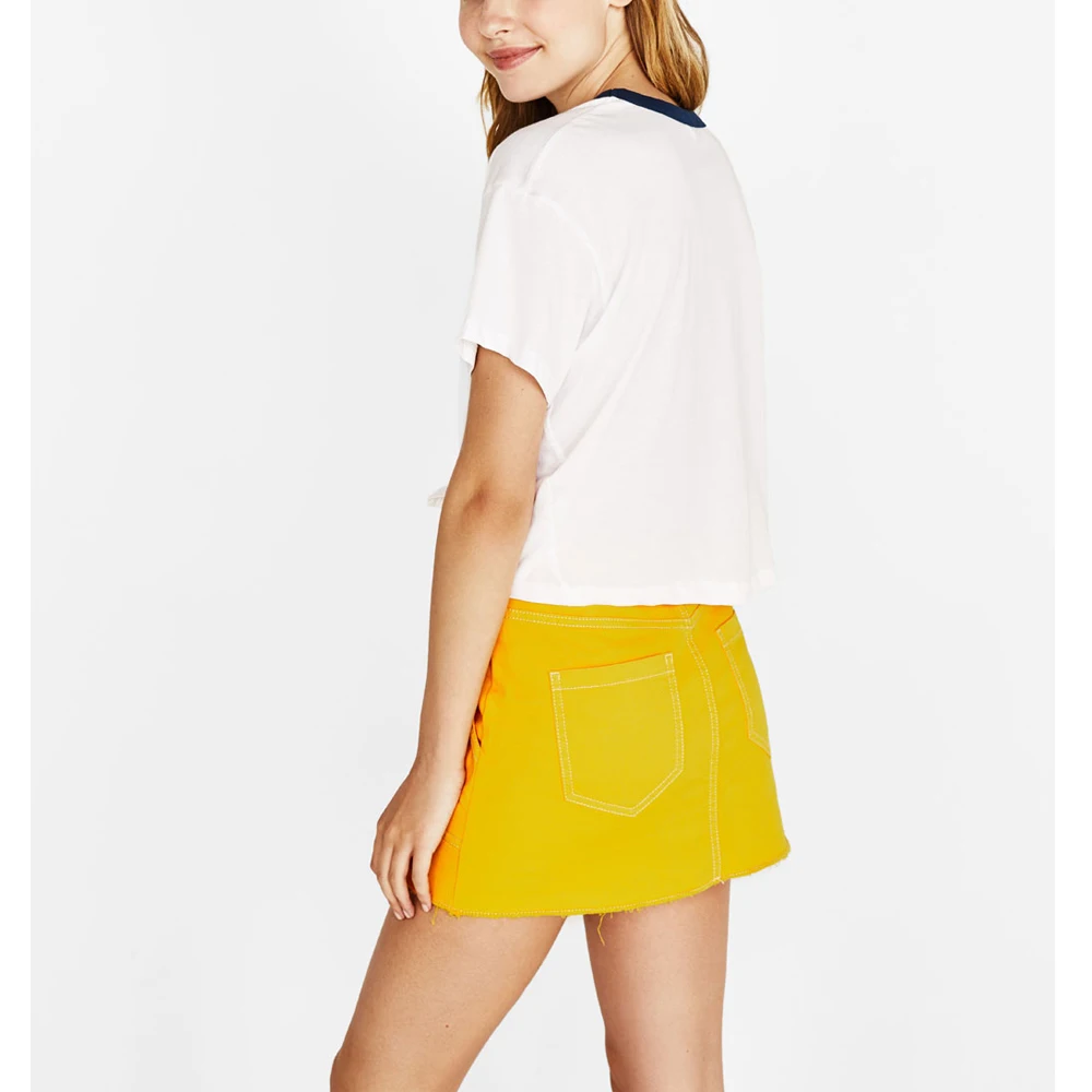 Kawaii Rainbow Striped White Aesthetic T-Shirt