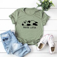 Kawaii Style Cartoon Panda Print Causal T-Shirts Kawaii Style Cartoon Panda Print Causal T-Shirts