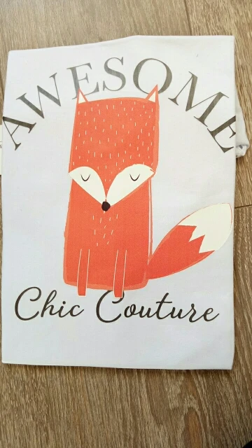 Kawaii Cartoon Fox Short Sleeve Casual T-Shirts