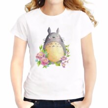 Totoro Cartoon Print Casual T-Shirt Totoro Cartoon Print Casual T-Shirt