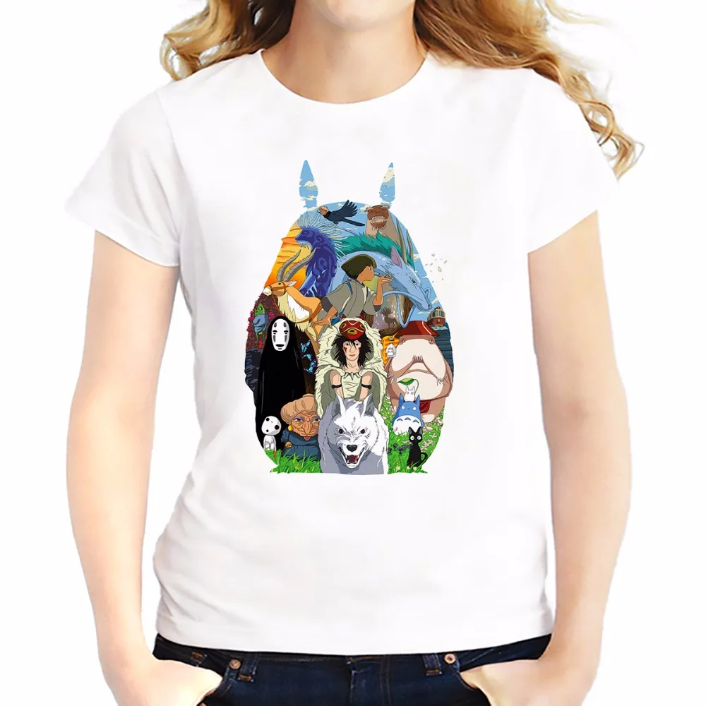 Totoro Cartoon Print Casual T-Shirt
