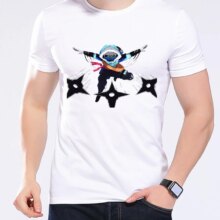 Upside Down Sans Skeleton Cartoon Style Casual Short Sleeves T-Shirt Upside Down Sans Skeleton Cartoon Style Casual Short Sleeves T-Shirt