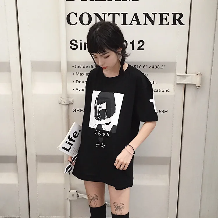 Harajuku Cartoon Style Unique Graphic Short Sleeves T-Shirt