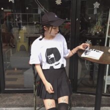 Harajuku Cartoon Style Unique Graphic Short Sleeves T-Shirt Harajuku Cartoon Style Unique Graphic Short Sleeves T-Shirt