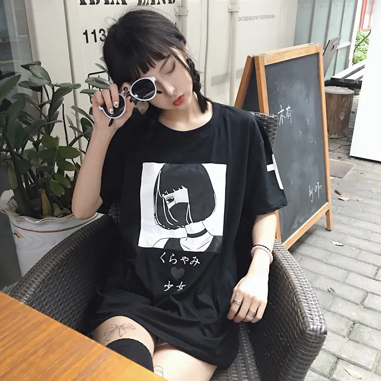 Harajuku Cartoon Style Unique Graphic Short Sleeves T-Shirt
