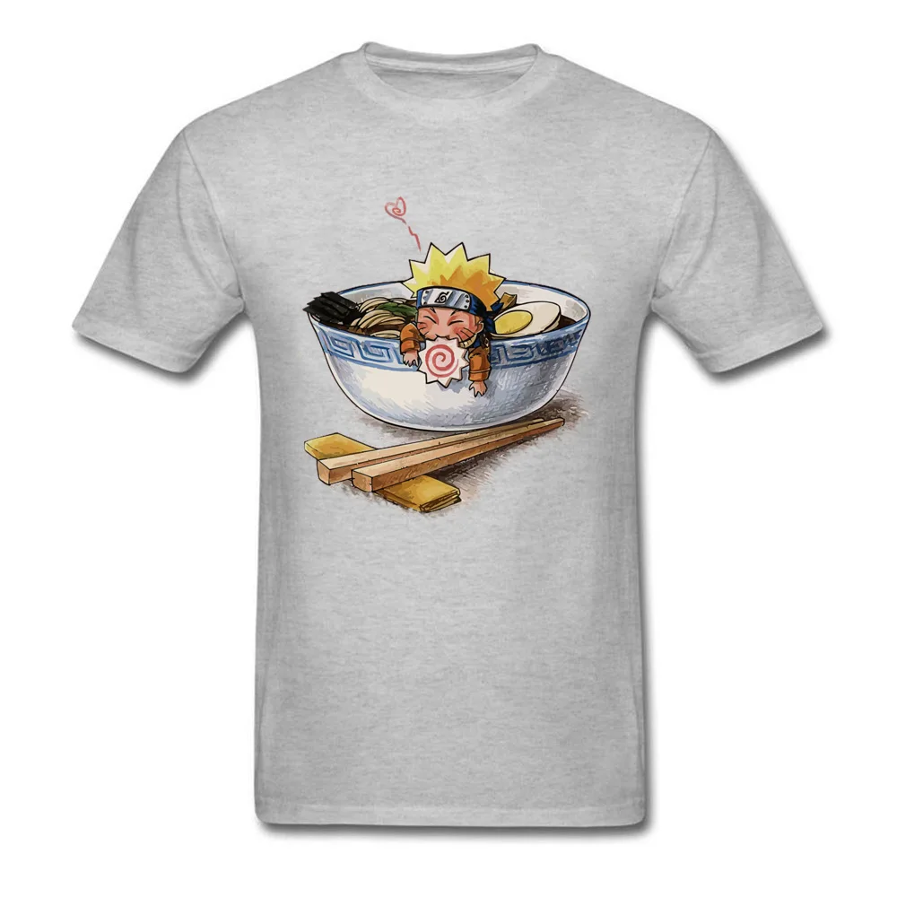Kawaii Ramen Noodles Naruto Love Animation Round Collar T-Shirts