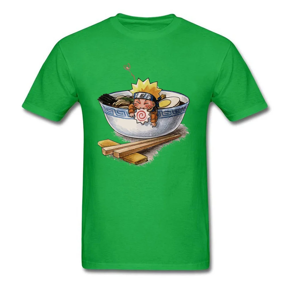 Kawaii Ramen Noodles Naruto Love Animation Round Collar T-Shirts