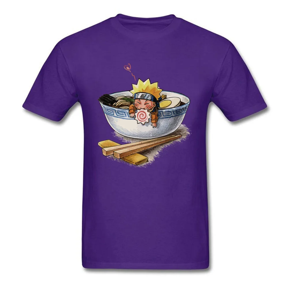 Kawaii Ramen Noodles Naruto Love Animation Round Collar T-Shirts