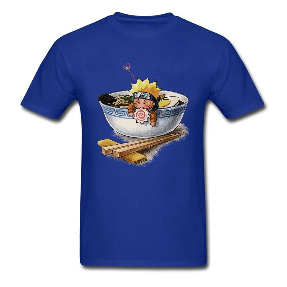 Kawaii Ramen Noodles Naruto Love Animation Round Collar T-Shirts