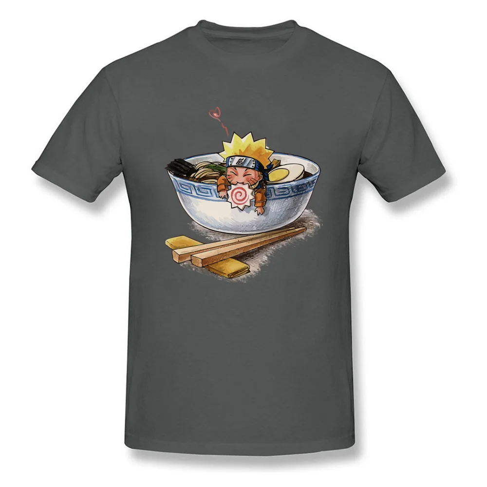 Kawaii Ramen Noodles Naruto Love Animation Round Collar T-Shirts