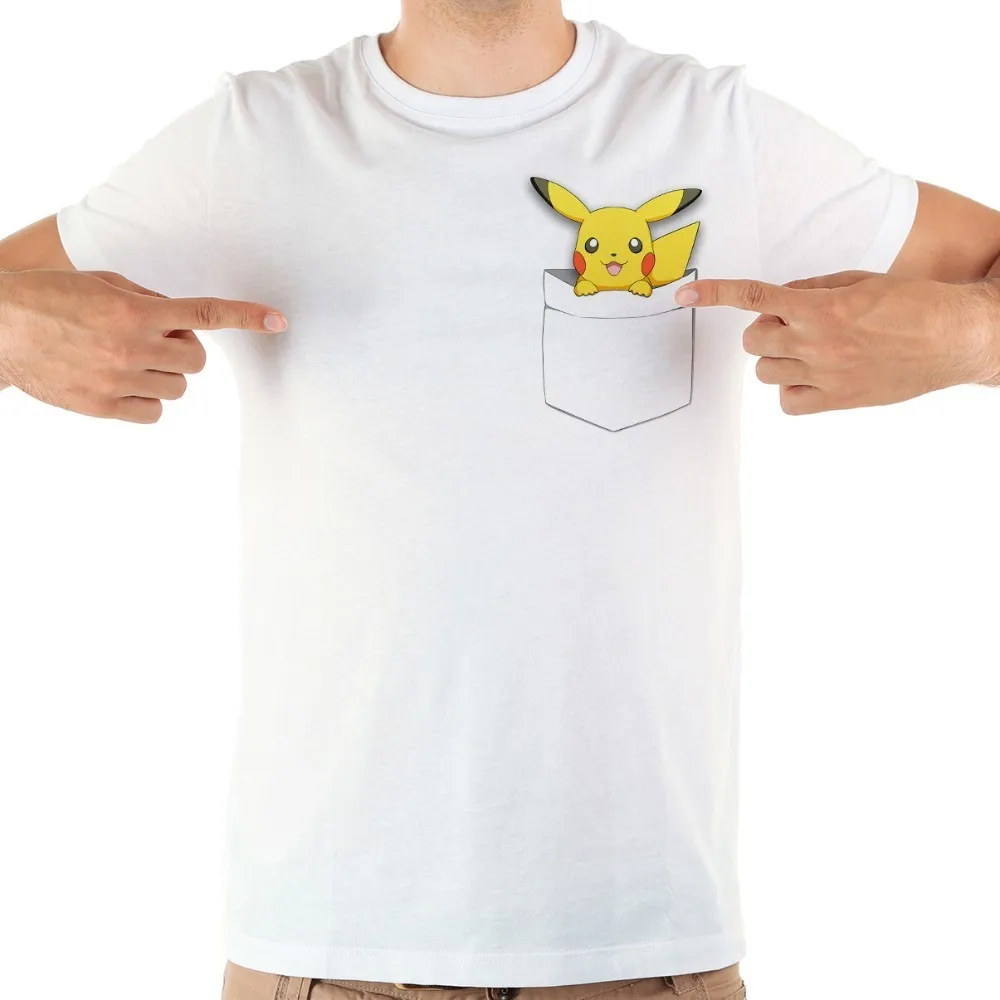 Anime Pikachu Pocket Casual T-Shirt